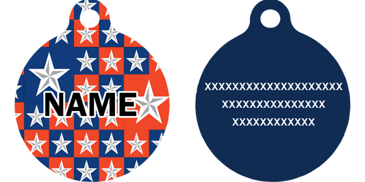 Colonial Stars HD Dog ID Tag