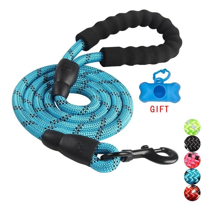 Mandotos Comfy Control Dog Walking Leash 5ft Blue Bungee