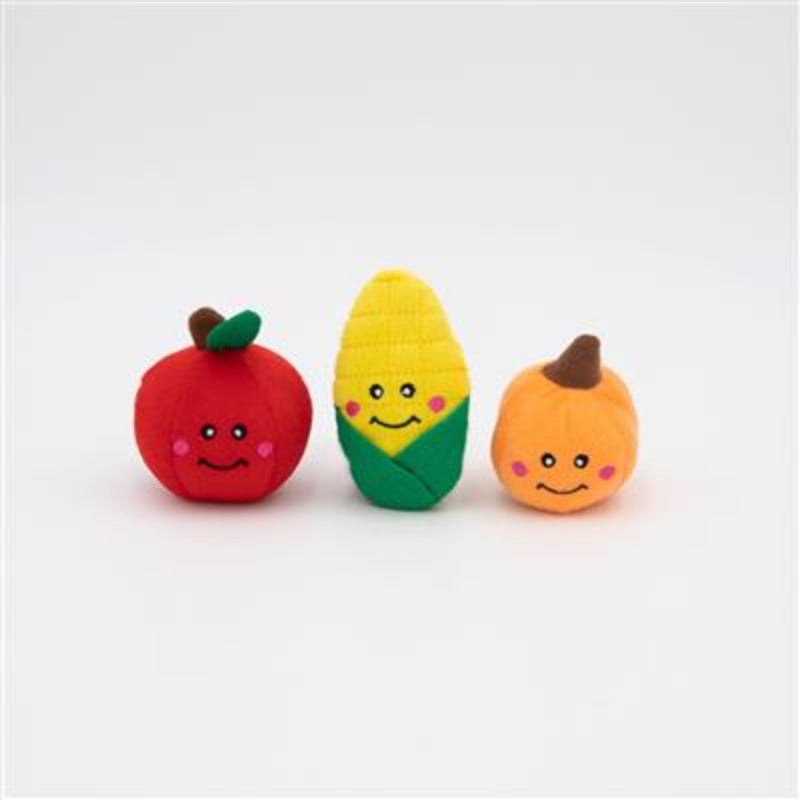 Fall Season Cornucopia Burrow Interactive Dog Toy - 4 Pc