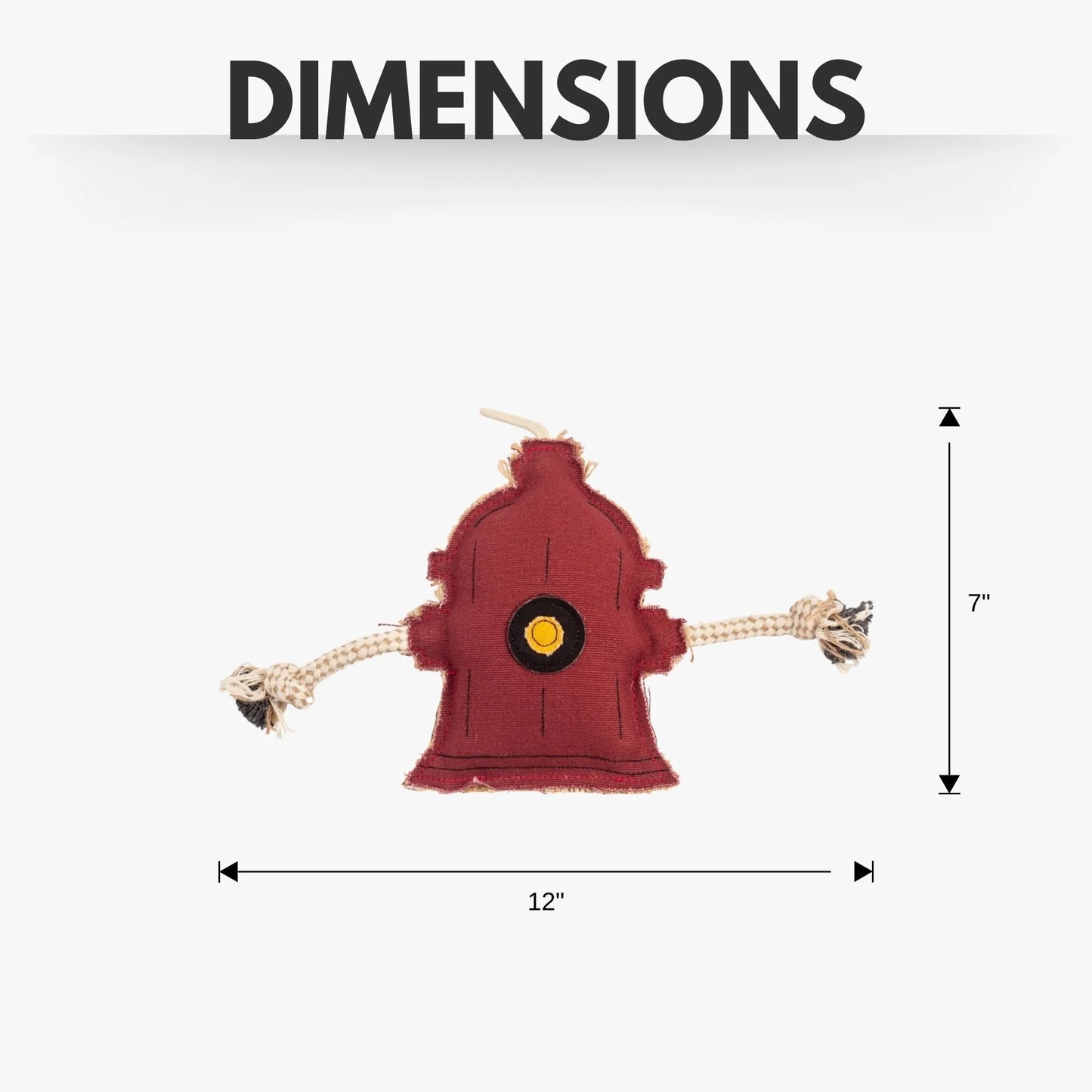 Country Living Canvas & Jute Fire Hydrant Dog Chew Toy by American Pet Supplies, durable design, vibrant colors, priced at...