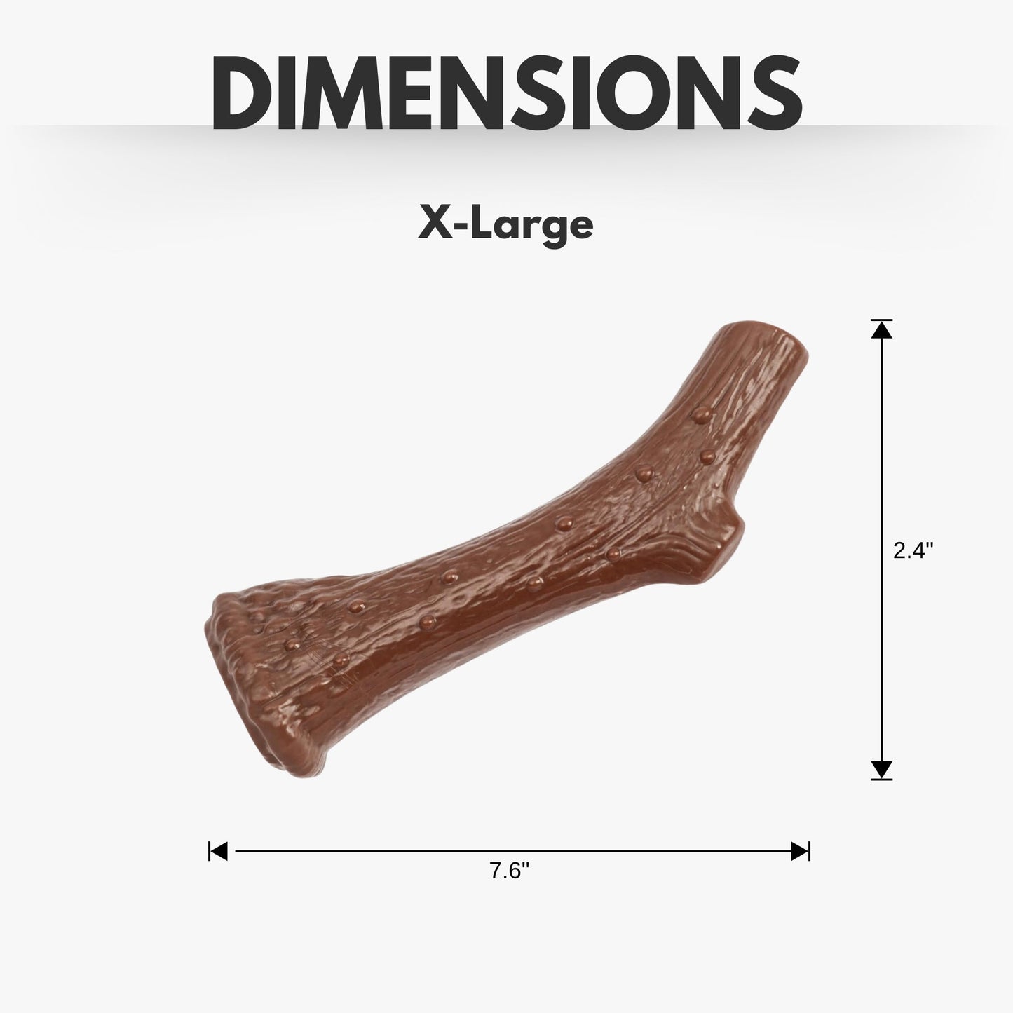 Durable dog chew for aggressive chewers designed as an X-Large chew bone with realistic texture