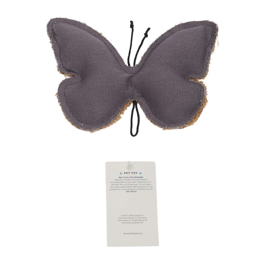 Durable dog chew toy for strong chewers shaped like a butterfly for engaging playtime