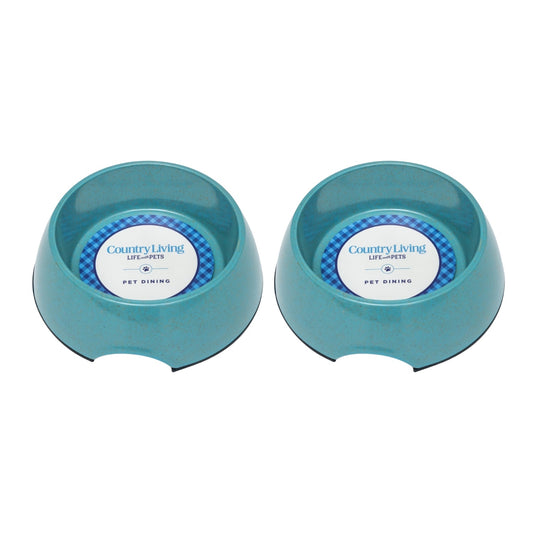 Set of two eco-friendly dog bowls for pets with a non-slip base for stable feeding