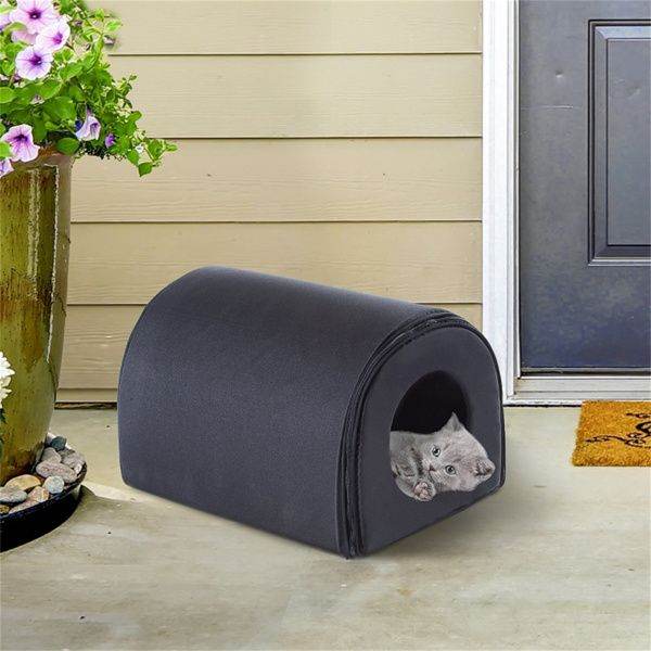 Purrfect Pet Kingdom Cozy Cat House Soft Indoor Shelter as picture Purrfect Pet Kingdom