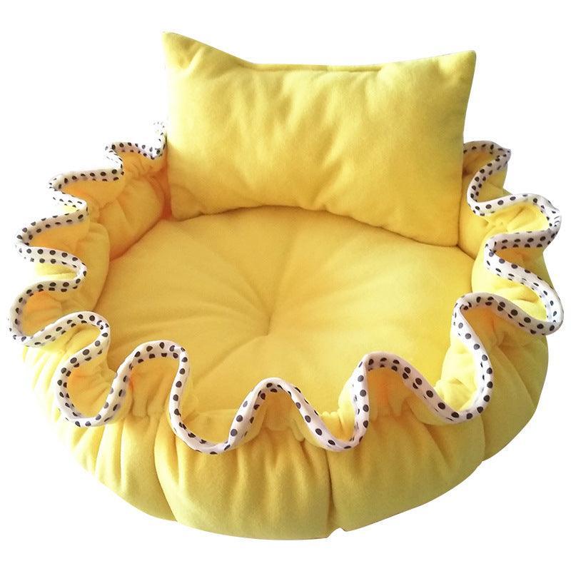 Cozy Pet Haven - Floral Bud Shape Dog Bed