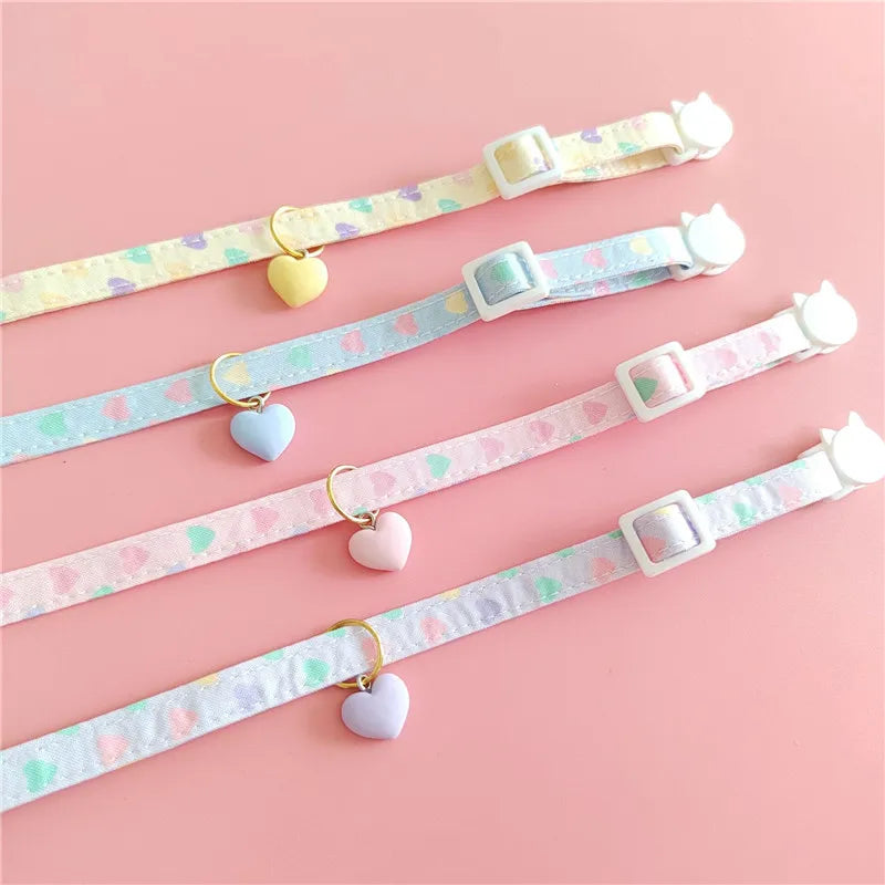 Dog Collar Pastel Heart Kawaii Small Dogs Cats ๐