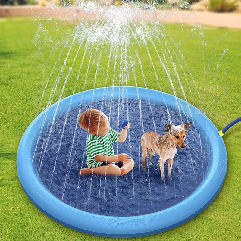 Dog Sprinkler Pad Cooling Mat Play Water Splash ๐ฆ