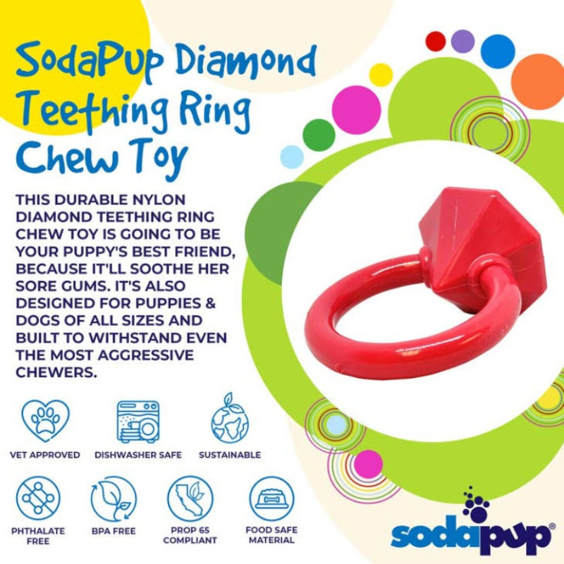 Diamond Ring Durable Nylon Teething Ring for Puppies