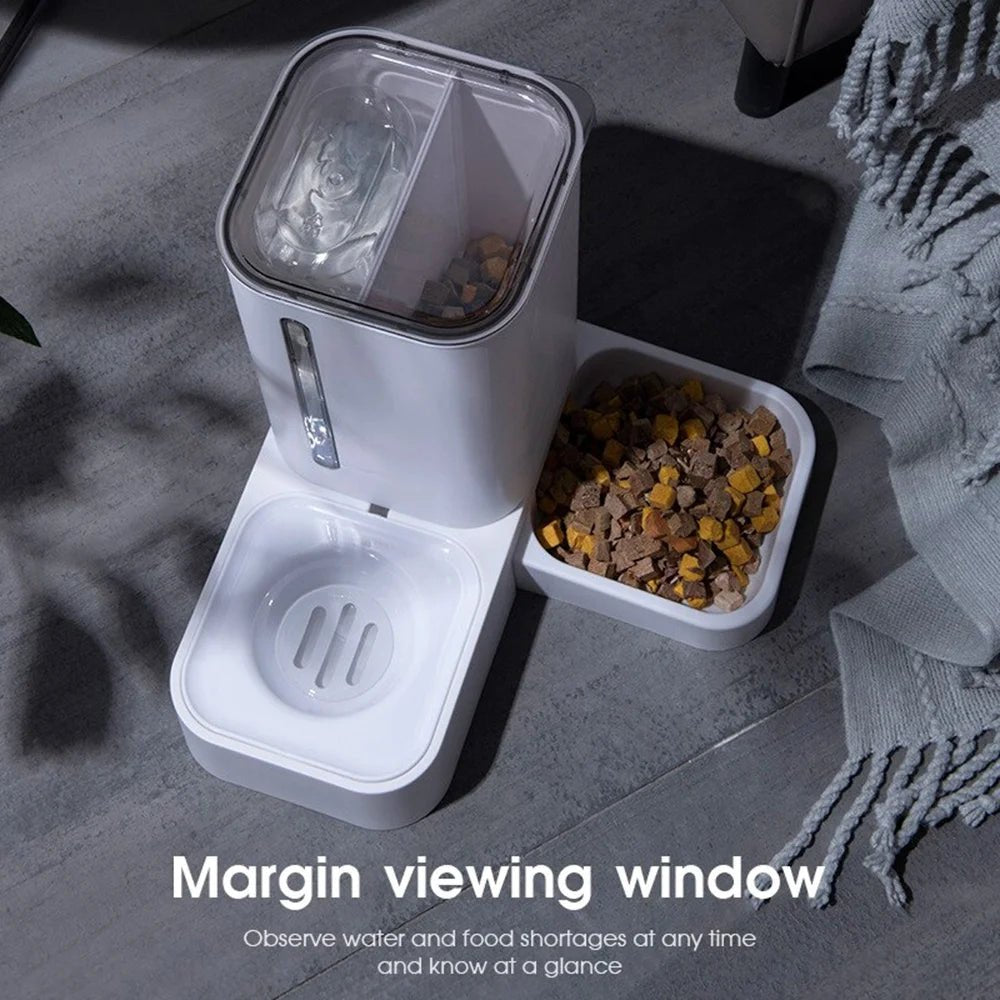 Automatic Auto Pet Feeder 2 In 1 Gravity Food Water Dispenser Chinese Made 🥣