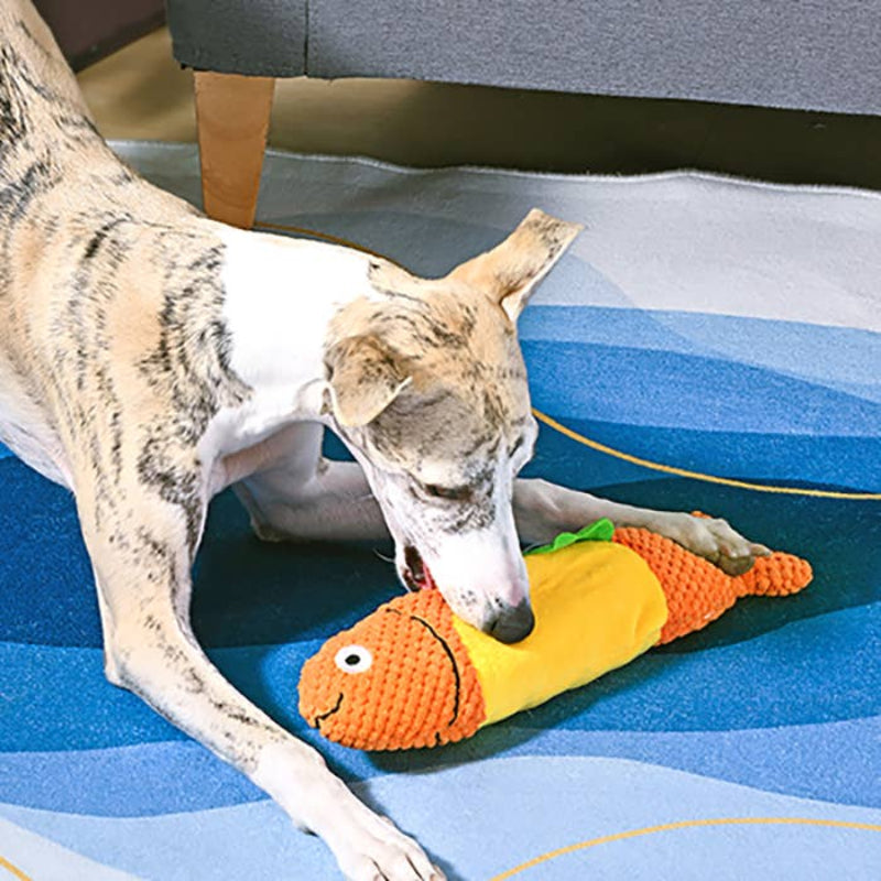 Food Party Shaky Fish Taco Plush Dog Toy