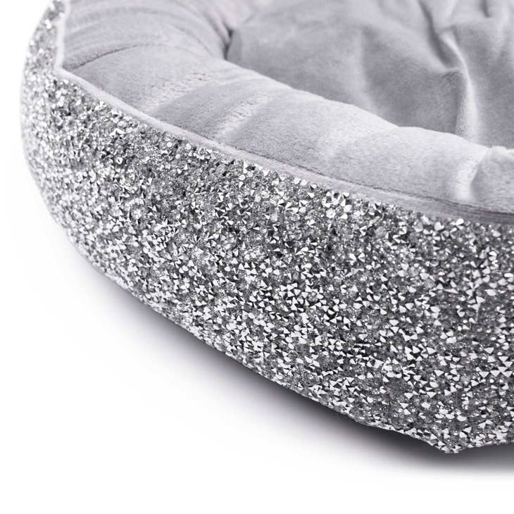Rhinestone Round Pet Bed