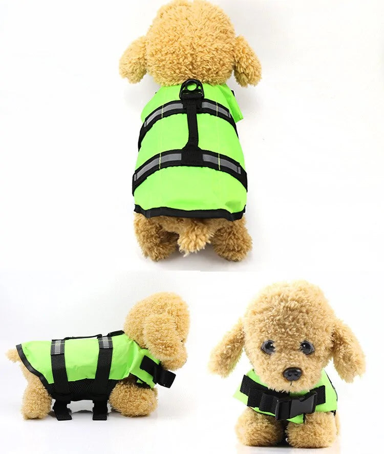 Dog Life Jacket Safety Vest Flotation Swimming ๐