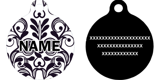 Damask HD Dog ID Tag