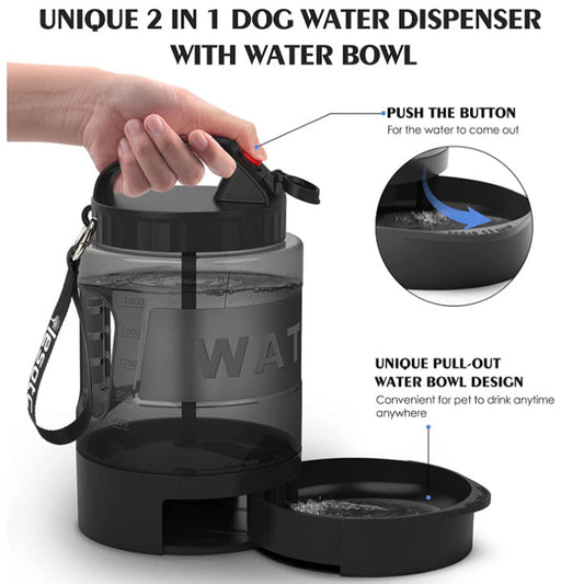 2.2L Dog Kettle Large Capacity Drinking Water Bottle Outdoor