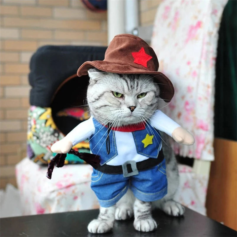 Pet Cowboy Costume - Premium Halloween Jumpsuit System 🤠
