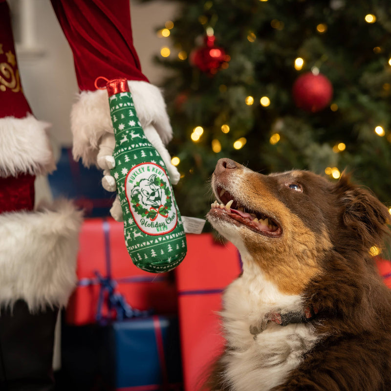Holiday Cheer Be-er Plush Squeaky Dog Toy