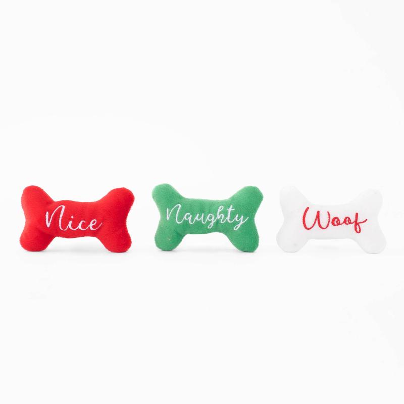Holiday Burrow Naughty or Nice Stocking Interactive Dog Toy