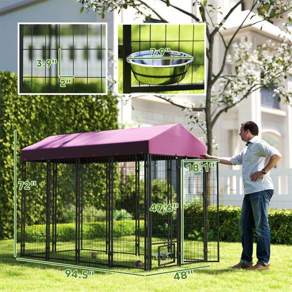 Purrfect Pet Kingdom Outdoor Dog Crate with Secure Lock Purrfect Pet Kingdom