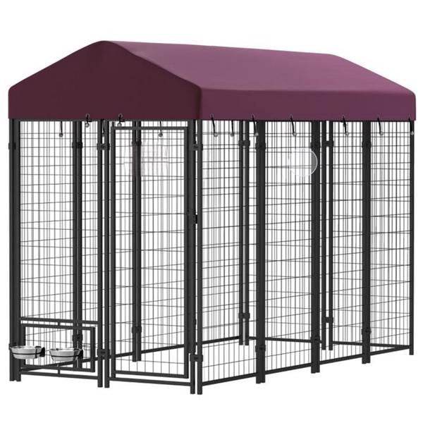 Purrfect Pet Kingdom Outdoor Dog Crate with Secure Lock Purrfect Pet Kingdom