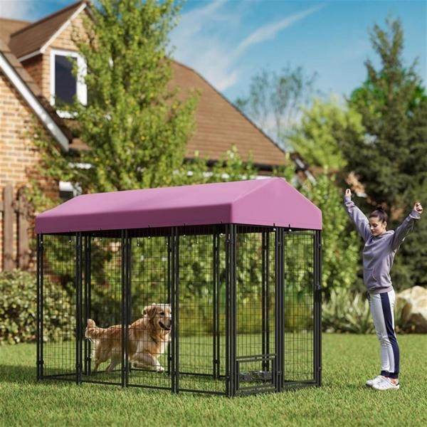 Purrfect Pet Kingdom Outdoor Dog Crate with Secure Lock Purrfect Pet Kingdom