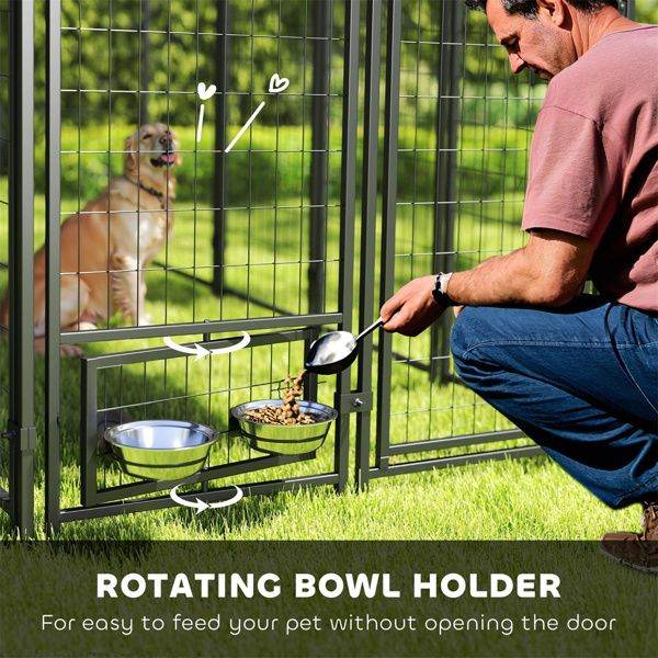 Purrfect Pet Kingdom Outdoor Dog Crate with Secure Lock Purrfect Pet Kingdom