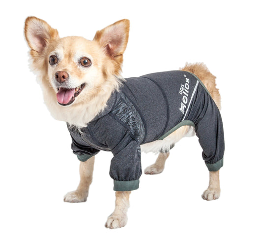 Dog Helios ® 'Namastail' Lightweight 4-Way-Stretch Yoga Performance Dog Tracksuit Hoodie