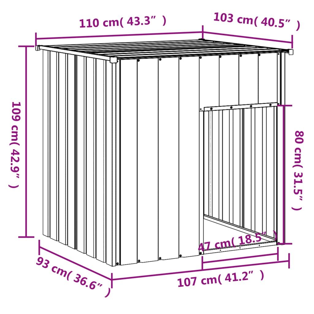 Purrfect Pet Kingdom Weatherproof Gray Dog House Purrfect Pet Kingdom