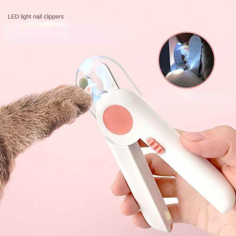 Purrfect Pet Kingdom Dog Nail Clippers with Safety Guard and LED Light no battery inside Blue Purrfect Pet Kingdom