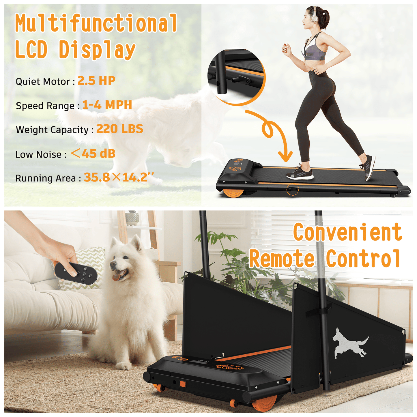 Purrfect Pet Kingdom Dog Pacer Treadmill for Home Purrfect Pet Kingdom