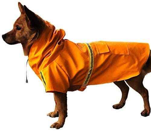 Purrfect Pet Kingdom Dog Waterproof Raincoat with Hood orange Purrfect Pet Kingdom