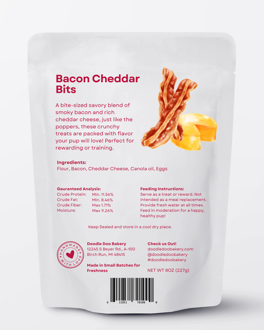 Homemade Dog Treats - ?? Bacon Cheddar Bits Treat 1/2lb - detail view