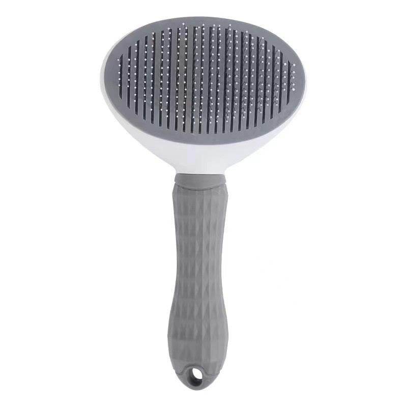 Purrfect Pet Kingdom Pet Hair Remover Comb for Shedding Grey Round Thick Needle Purrfect Pet Kingdom