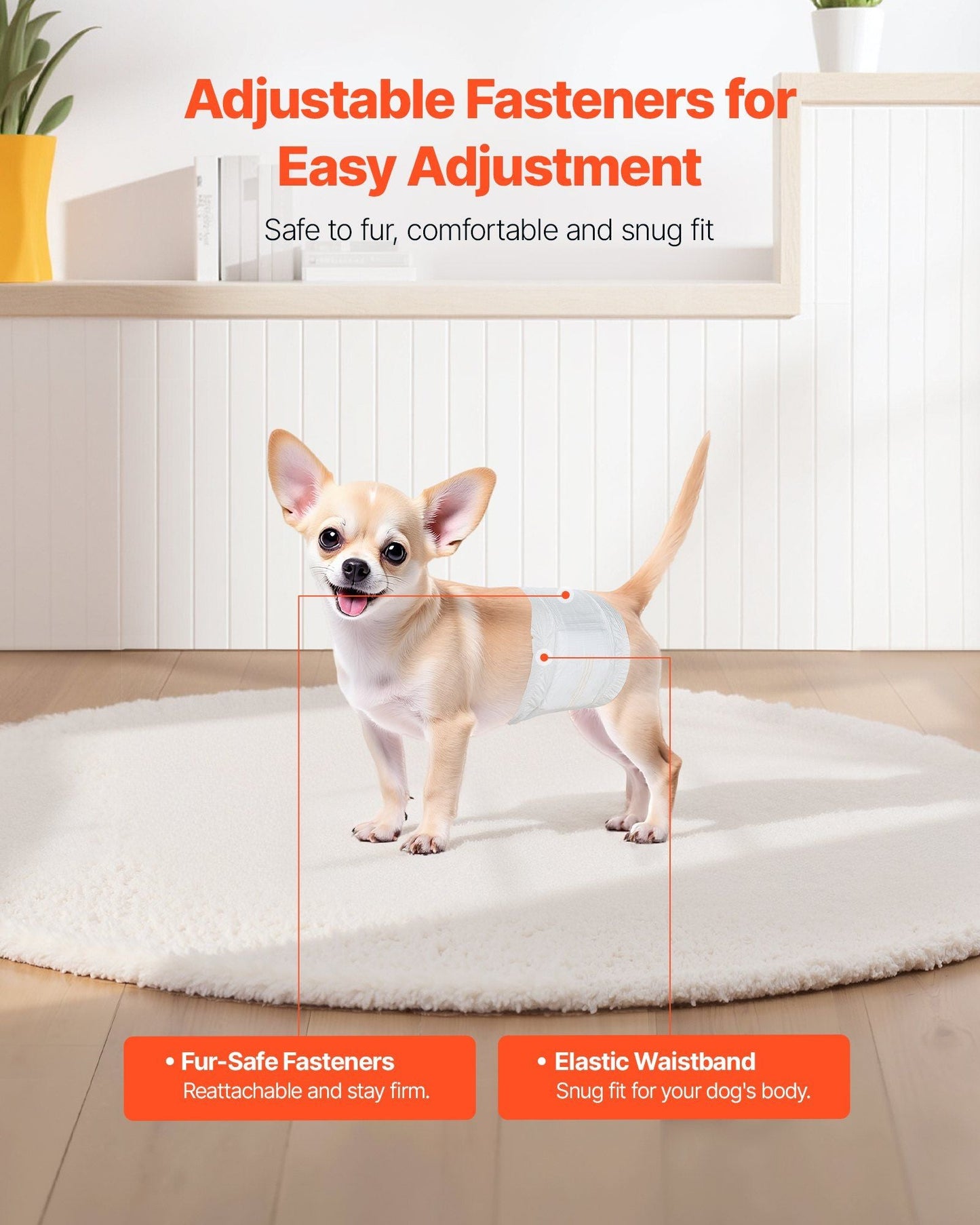 Disposable Male Dog Diapers Super Absorbent Male Dog Wrap XS Size 96 Count - Pee Mats - Berry Charmz