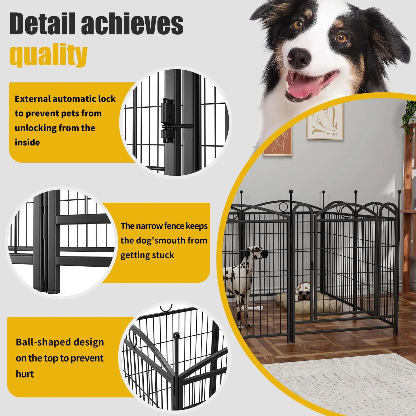 Purrfect Pet Kingdom Heavy Duty Dog Playpen - Durable & Spacious Purrfect Pet Kingdom