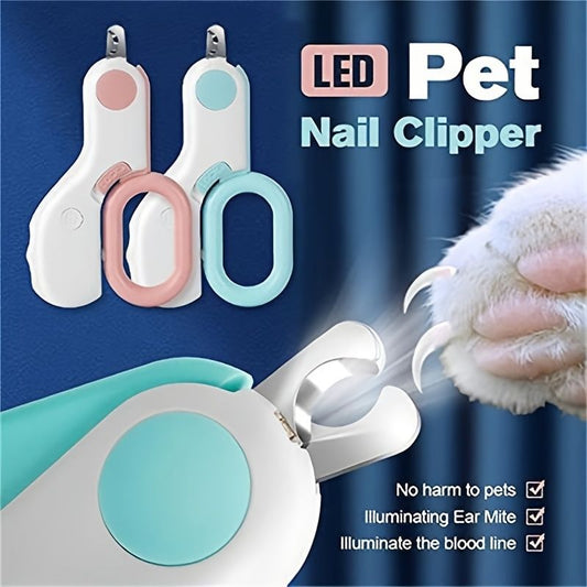 Pet Dog Cat Nail Clippers; Dog Nail Trimmers With LED