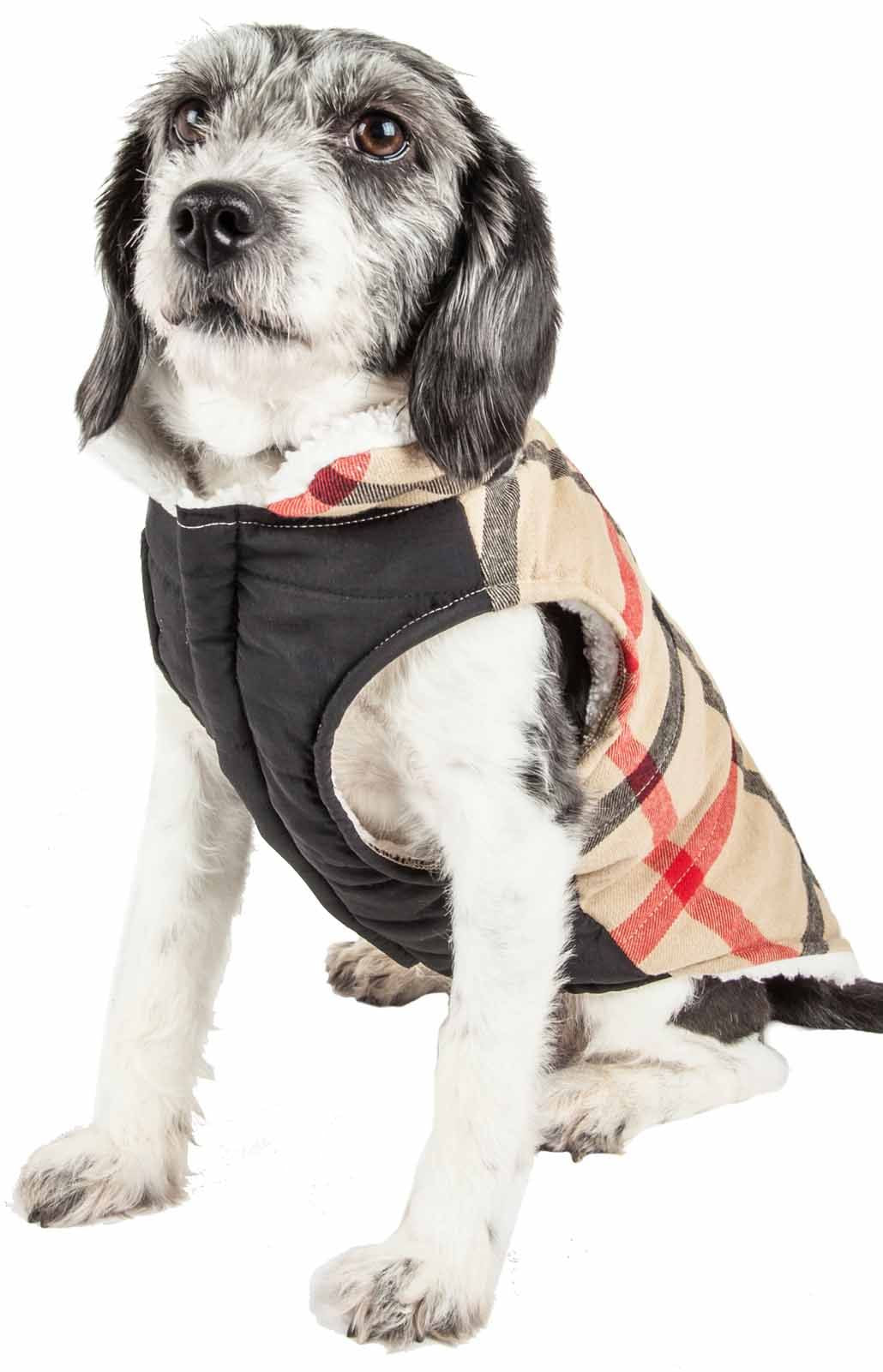 Purrfect Pet Kingdom Warm Winter Dog Jackets Plaid Coat Purrfect Pet Kingdom