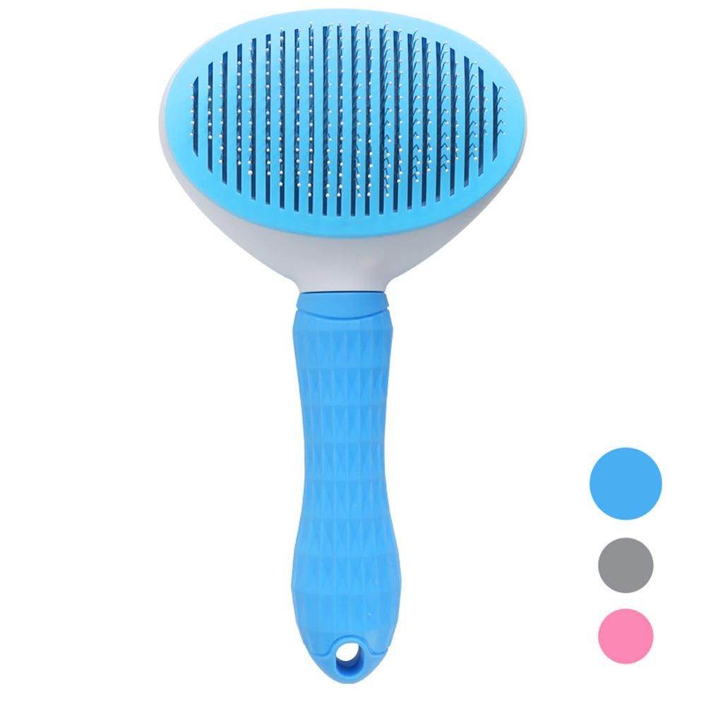 Purrfect Pet Kingdom Pet Hair Remover Comb for Shedding Blue Round Fine Needle Purrfect Pet Kingdom