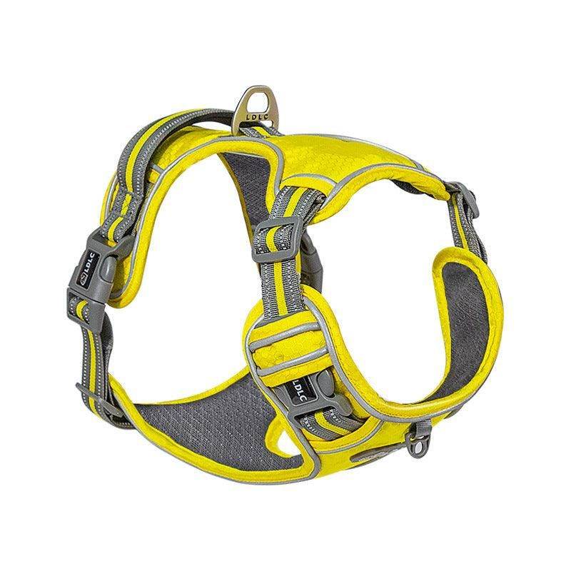Purrfect Pet Kingdom Dog Harness for Active Dogs - No-Pull, Adjustable M Yellow Purrfect Pet Kingdom