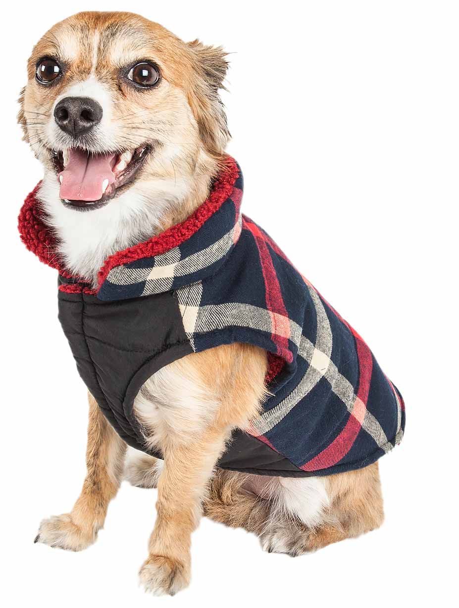 Purrfect Pet Kingdom Warm Winter Dog Jackets Plaid Coat Purrfect Pet Kingdom