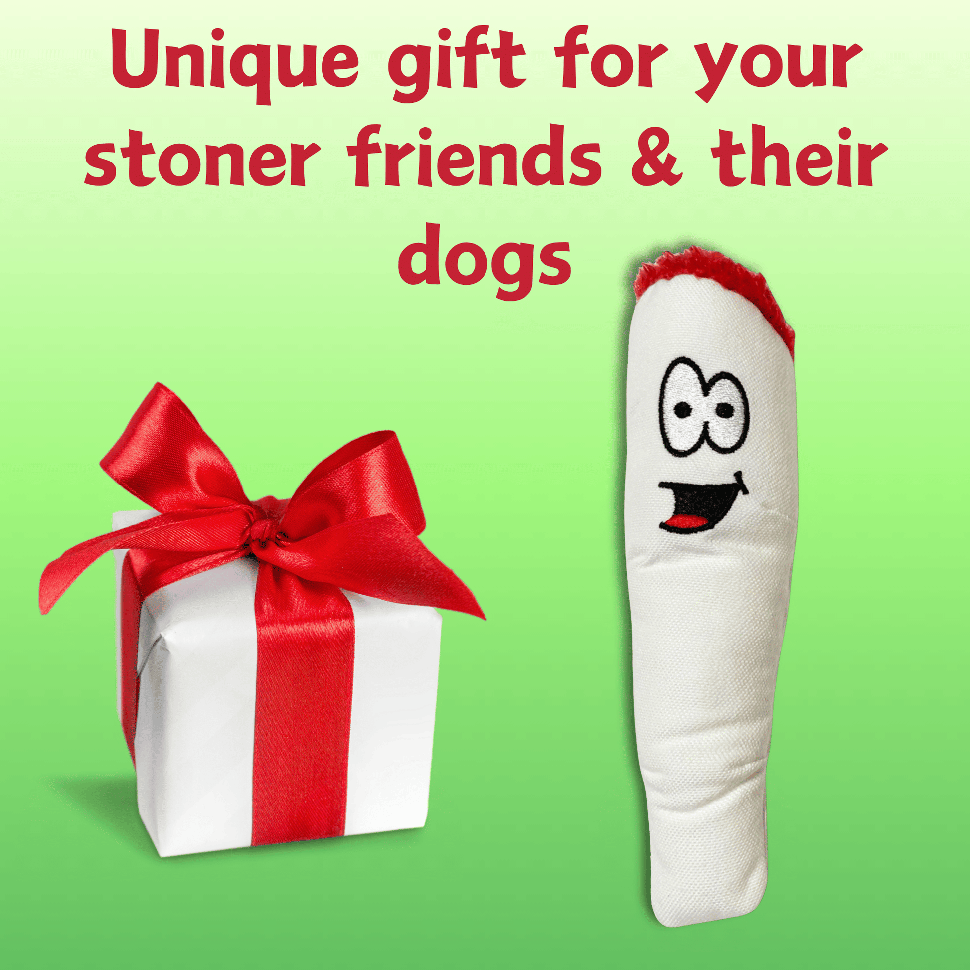 My Name is Jay, Cute Stuffed Parody Joint Dog Toy, Funny Squeaky Weed Toy, Cool Plush Novelty 420 Gift for Pets & Their Owners, Sized for Puppies & Small, Medium & Large Breeds, Fetch & a Photo Prop - Dog Toys Squeaking - Berry Charmz