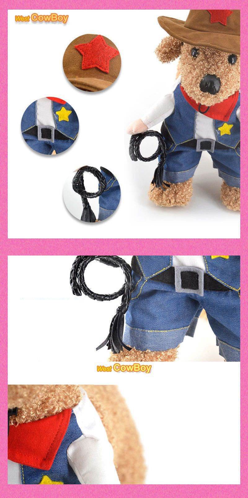 Purrfect Pet Kingdom Cowboy Funny Dog Outfits for Parties Purrfect Pet Kingdom