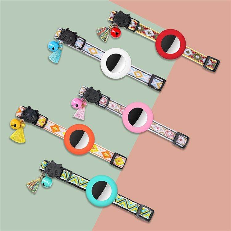 Purrfect Pet Kingdom Stylish AirTag Pet Collar with Bell Purrfect Pet Kingdom