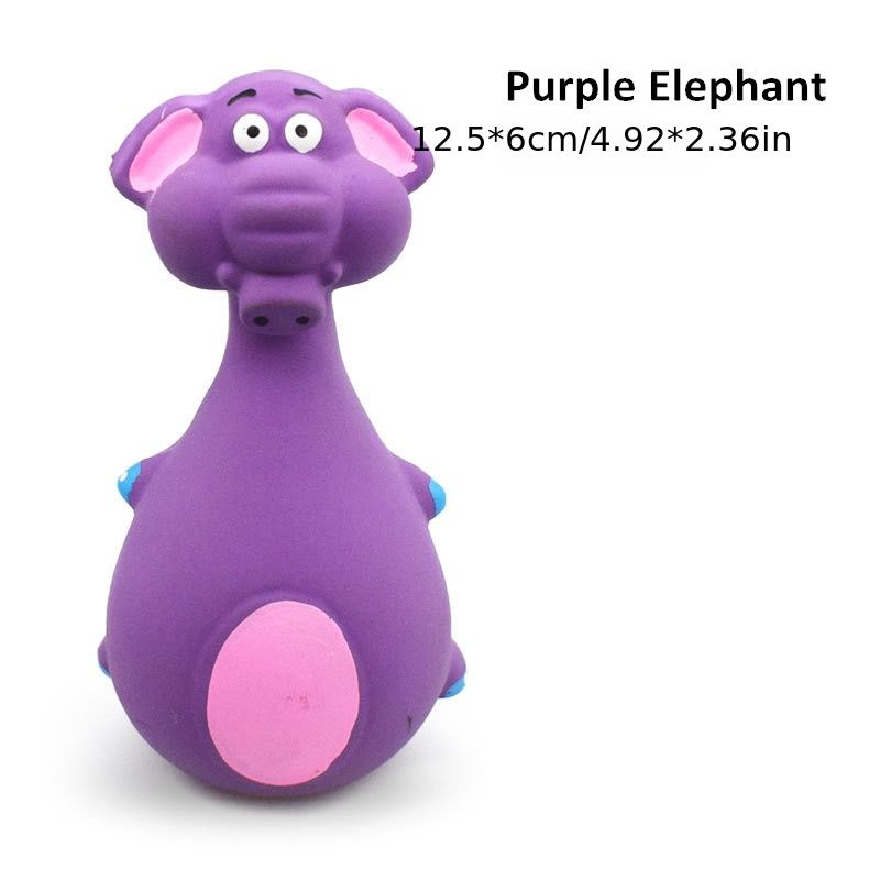 Purrfect Pet Kingdom Durable Latex Pet Toy for Dogs - Black Donkey Purple Elephant Purrfect Pet Kingdom