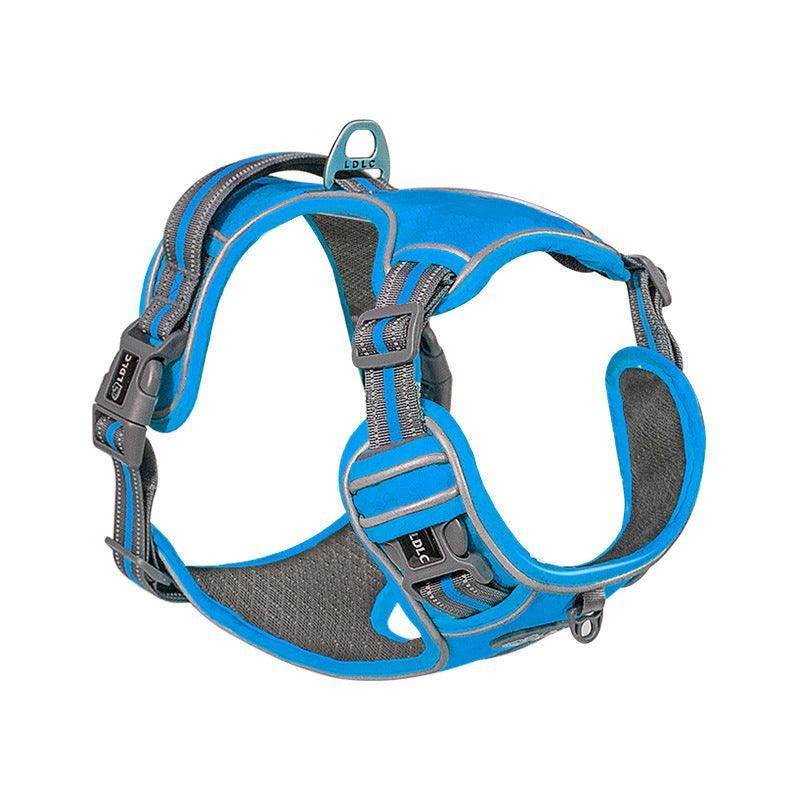 Purrfect Pet Kingdom Dog Harness for Active Dogs - No-Pull, Adjustable Xl Blue Purrfect Pet Kingdom