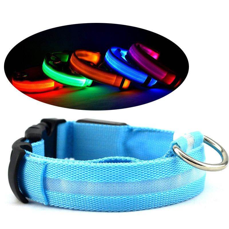 LED Safety Collar for Pets - PET Safety Halo Style Collar Purrfect Pet Kingdom
