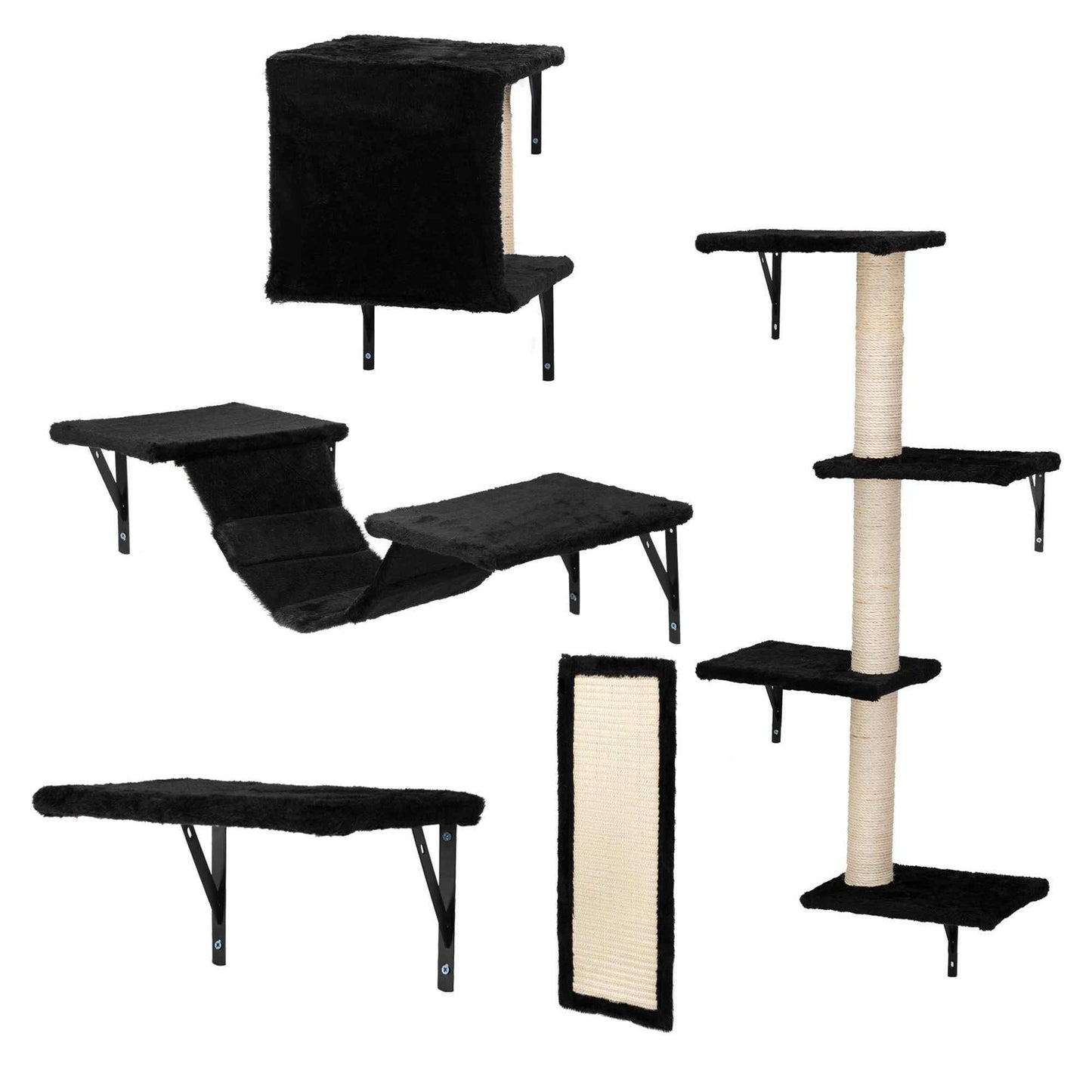 Purrfect Pet Kingdom Cat Wall Shelves Set β Elevated Perches & Scratching Posts Purrfect Pet Kingdom