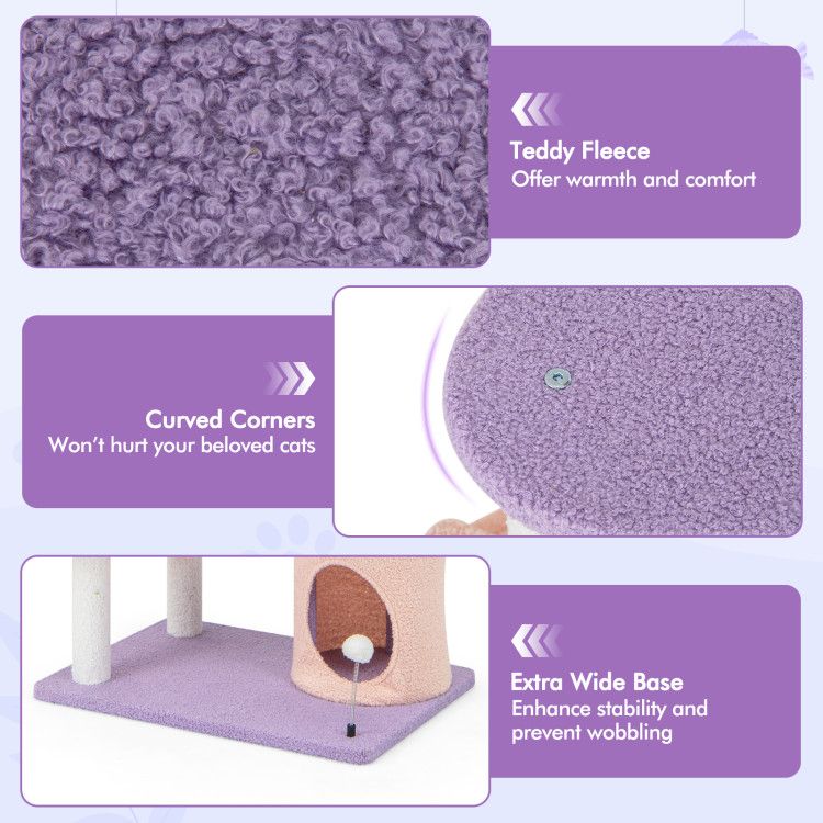 Purrfect Pet Kingdom Multi Level Cat Tower with Scratching Posts Purrfect Pet Kingdom