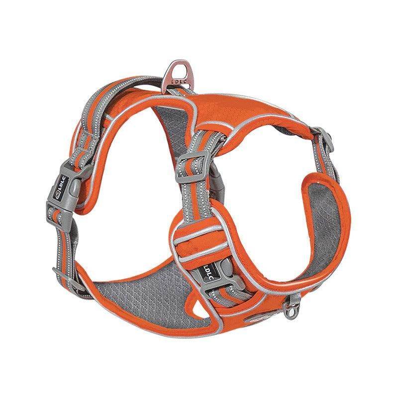 Purrfect Pet Kingdom Dog Harness for Active Dogs - No-Pull, Adjustable M Orange Purrfect Pet Kingdom