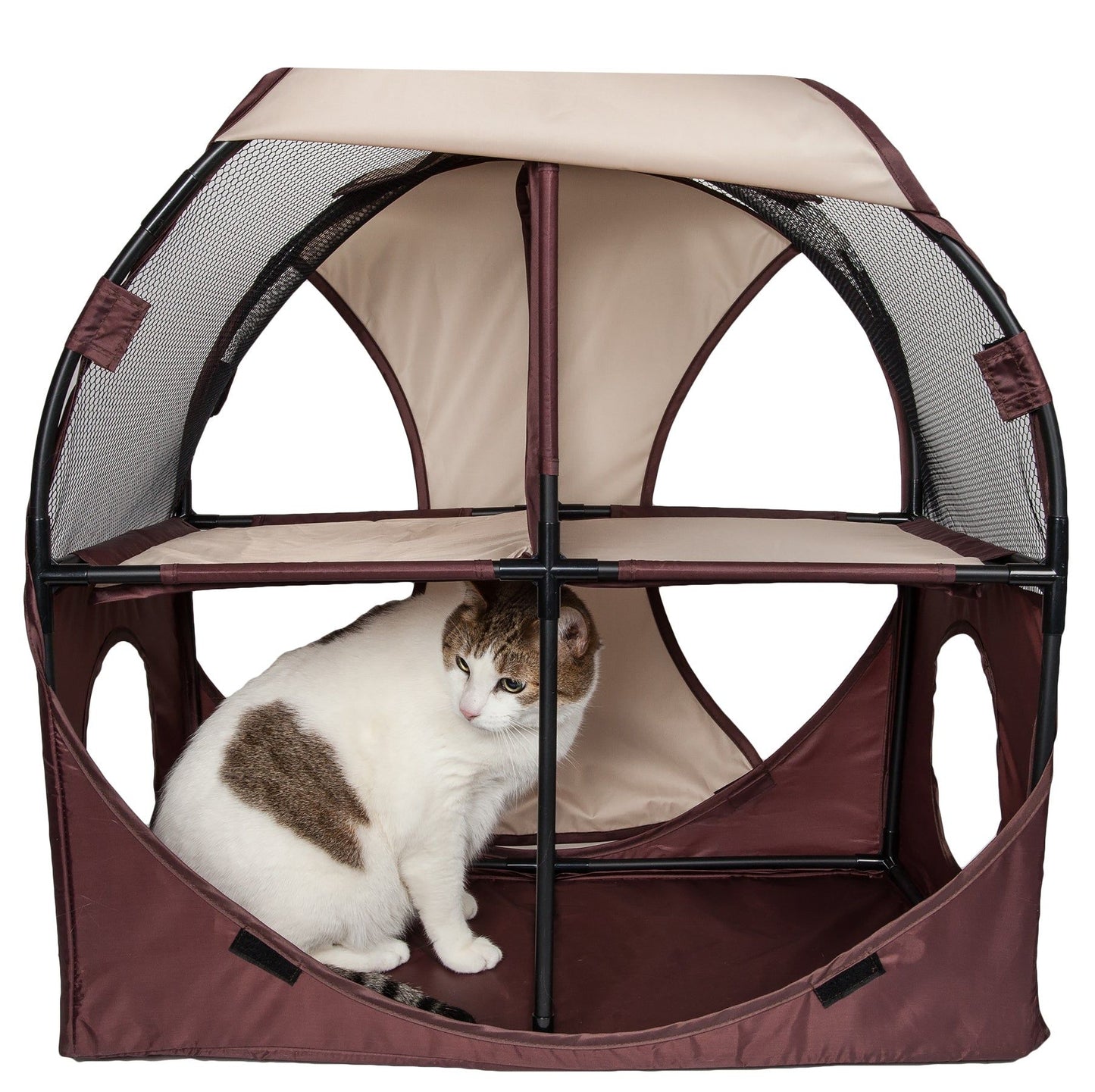 Purrfect Pet Kingdom Collapsible Cat House with Tunnel Purrfect Pet Kingdom