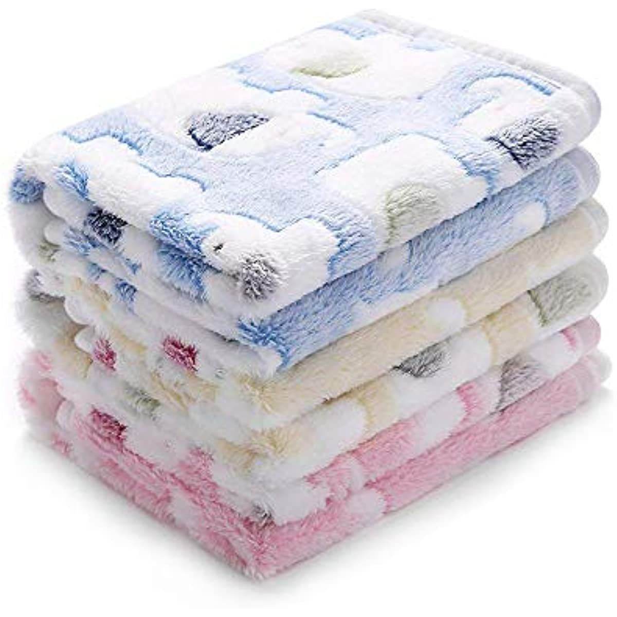 Purrfect Pet Kingdom Cute Dog and Cat Blankets - Soft & Cozy Small (Pack of 2) Blue Purrfect Pet Kingdom
